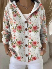 Shaharit - Eleganter Gemütlicher Strickjacke Mit Knöpfen – Beige