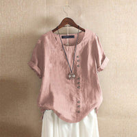 Sophie | Lässige Relaxed Fit Sommerbluse – Rosa