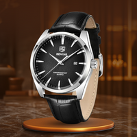 Nikolaus® | Elegante Luxusuhr von – Silber Schwarz