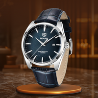 Nikolaus® | Elegante Luxusuhr von – Silber Blau