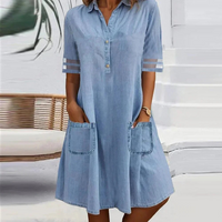 Jill™ | Denim-Minikleid mit Seitentaschen – Blau