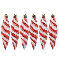 Spiralornamente | Weihnachtskugel-Anhänger-Set – Rot