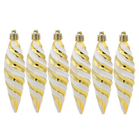 Spiralornamente | Weihnachtskugel-Anhänger-Set – Gold