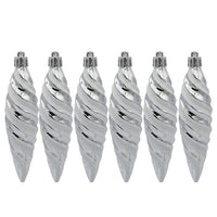 Spiralornamente | Weihnachtskugel-Anhänger-Set – Silber