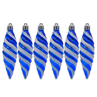 Spiralornamente | Weihnachtskugel-Anhänger-Set – Blau