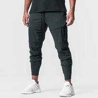 Jogginghose für Herren - Slim fit Cargohose mit elastischem Bund für den Sommer – Dunkelgrau