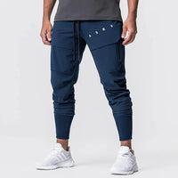 Jogginghose für Herren - Slim fit Cargohose mit elastischem Bund für den Sommer – Dunkelblau