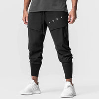 Jogginghose für Herren - Slim fit Cargohose mit elastischem Bund für den Sommer – Schwarz