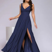 Nicole – Elegantes Maxi-Kleid – Blau