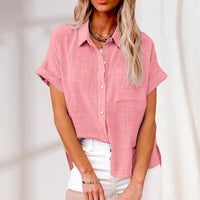 Stephanie | Entspannte leichte Sommerbluse – Rosa