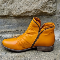 Ingrid | Bequeme Reißverschluss Stiefeletten – Gelb