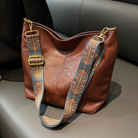 Stilvolle Damen-Ledertasche, elegantes Design, geräumiges Inneres – Braun