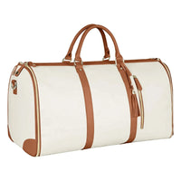 Stilvolle, faltbare Reisetasche für Damen aus wasserdichtem PU-Leder – Beige