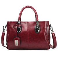 Stilvolle, geräumige Damenhandtasche in eleganter Premium-Qualität – kleine rote Farbe