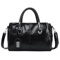 Stilvolle, geräumige Damenhandtasche in eleganter Premium-Qualität – schwarz