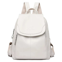 Stilvoller Damen-Diebstahlschutz-Rucksack, vielseitiges Design, strapazierfähiges Material – Reinweiß