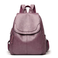 Stilvoller Damen-Diebstahlschutz-Rucksack, vielseitiges Design, strapazierfähiges Material – Lila