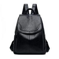 Stilvoller Damen-Diebstahlschutz-Rucksack, vielseitiges Design, strapazierfähiges Material – Schwarz