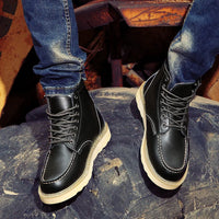 Retro Winterstiefel für Herren – Schwarz