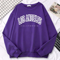 Damen-Sweatshirt mit Rundhalsausschnitt | Übergroß – Lila