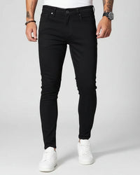 Stretch Skinny Jeans für Herren im Slim Fit – Schwarz