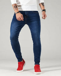 Stretch Skinny Jeans für Herren im Slim Fit – Blau