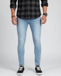 Stretch Skinny Jeans für Herren im Slim Fit – Hellblau