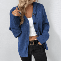 Sonja | Kuschelige Vielseitige Strickjacke – Blau