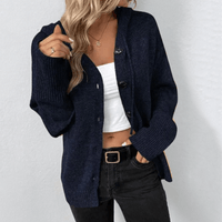 Sonja | Kuschelige Vielseitige Strickjacke – Dunkelblau