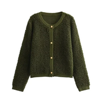 Grete | Kuschelige Wandelbare Strickjacke – Grün