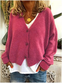 Annelie | Lockere Feminine Strickjacke – Rosa
