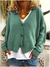 Annelie | Lockere Feminine Strickjacke – Grün