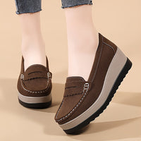 StrideLux™ – Bequeme Plateau Loafer für Damen – Dunkelbraun