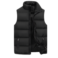 Stilvolle, winterliche und vielseitige Herren-Steppweste - Optimales modernes Design – Schwarz