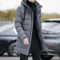 Stylischer Winter-Daunenmantel für Herren – perfekt für kalte Tage – Grau