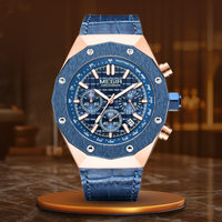 Walter® | Klassische Wasserdichte Quarz-Uhr – Roségold Blau