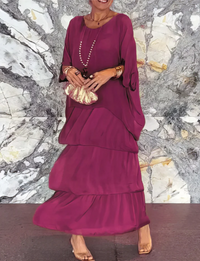 Shina™ - Elegantes Fließendes Maxikleid – Lila