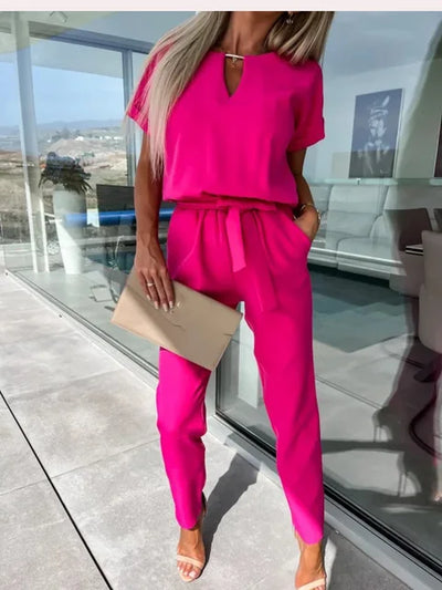 Ivana - Sommer Kurzarm Jumpsuit