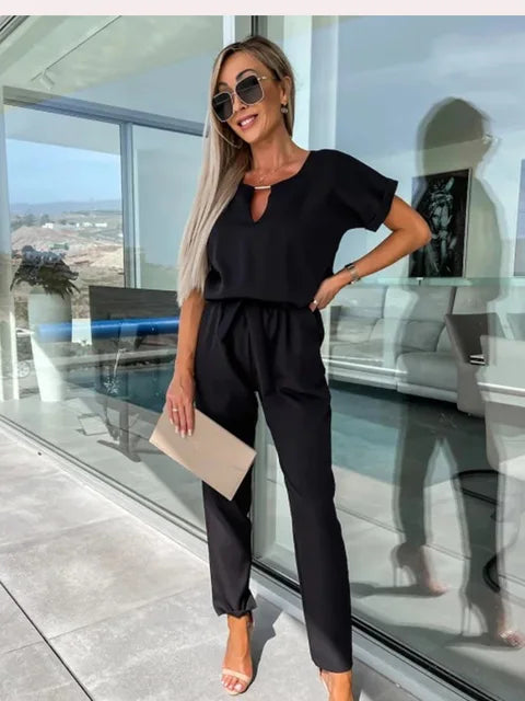 Ivana - Sommer Kurzarm Jumpsuit