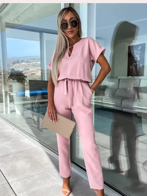 Ivana - Sommer Kurzarm Jumpsuit