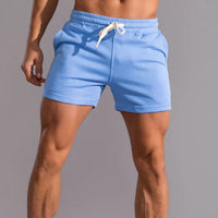 Leonel | Herren Jogger Shorts mit Kordelzug und Taschen – Blau