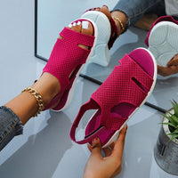Ergonomische Damen-Sandalen mit atmungsaktivem Material – Rosa