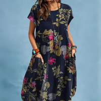 Heidi-Mode | Elegante Sommerkleider Damen mit Rundhalsausschnitt – Schwarz