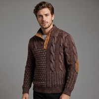 Ronald - Bequemer, weicher Pullover – Braun