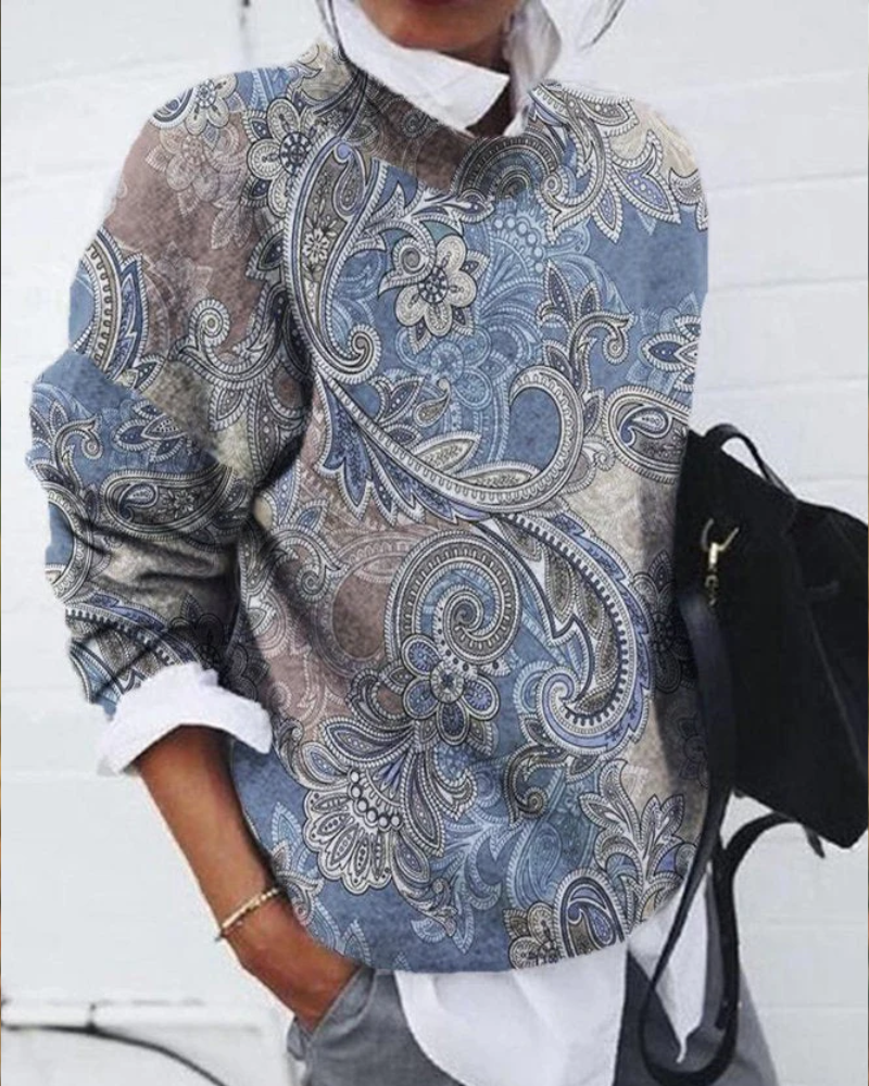 Inès Lavigne® - Eleganter bedruckter Pullover