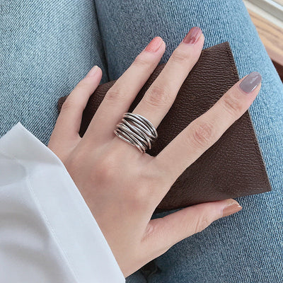 Verstellbarer 925 Sterling Silber Damen Ring