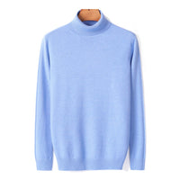 Warmer Herren Rollkragenpullover aus Merinowolle | Weich & Elegant – Hellblau