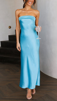 Melinia | Elegantes Damenkleid – Blau
