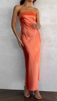 Melinia | Elegantes Damenkleid – Orange