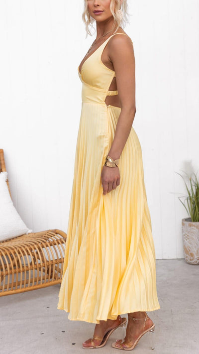 Aurélie™ – Luftiges Plissiertes Kleid für sonnige Anlässe